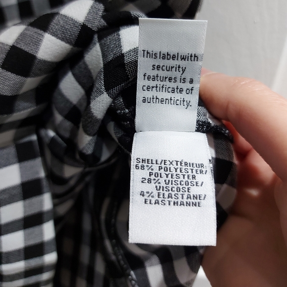 NWOT, Diane Von Furstenberg | Monochrome Gingham Plaid Sleeveless Top - Picture 11 of 16